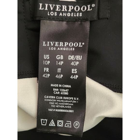 LiverPool Skirt Women's Sz 10p Black and White Pencil Stretch Office Career - Picture 4 of 6